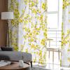 Yellow Flower Watercolor Leaves Sheer Curtains For Living Room Bedroom Tulle Curtain For Kitchen Voile Curtain Blind Panels