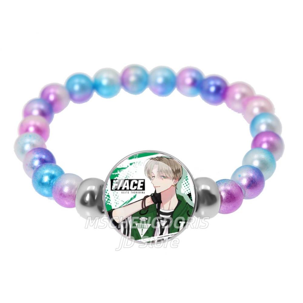 Tamon-kun Ima Docchi Anime Bracelet Fukuhara Tamon Anime Glass Cabochon Handmade Colorful Beads Bracelet Jewelry Charm Fans Gift