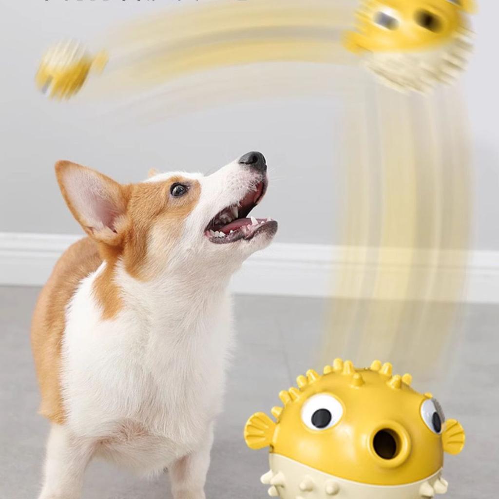 Dog Toys TPR Bite-resistant Pet Leak Food Puzzle Toy Elastic Funny Puppy Teeth Cleaning Training Interactive Toy Pet Supplies