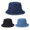 Denim Bucket Hat Cotton Reversible Fisherman Hat Fashion Fishing Sun Hat