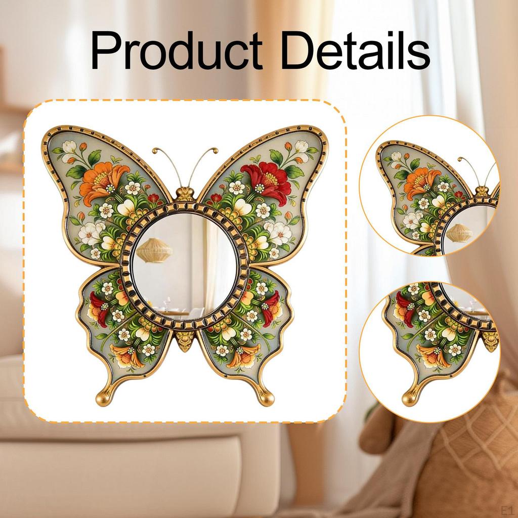 Mirror (30 Cm), Retro Hanging for Kitchen And Bedroom