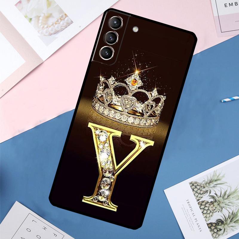 

Чехол с золотым мраморным монограммой буквы Для Samsung Galaxy S24 Ultra S21 S22 S23 S25 Ultra S9 S10 Plus S20 FE S23 FE Задняя крышка Galaxy S21 Plus
