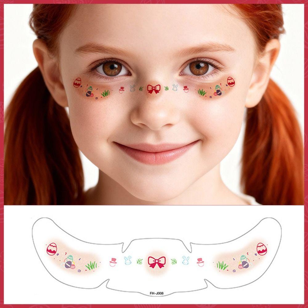 Long Lasting Easter Face Stickers Rabbit Freckle Tattoo Face Temporary Tattoo  Music Festival