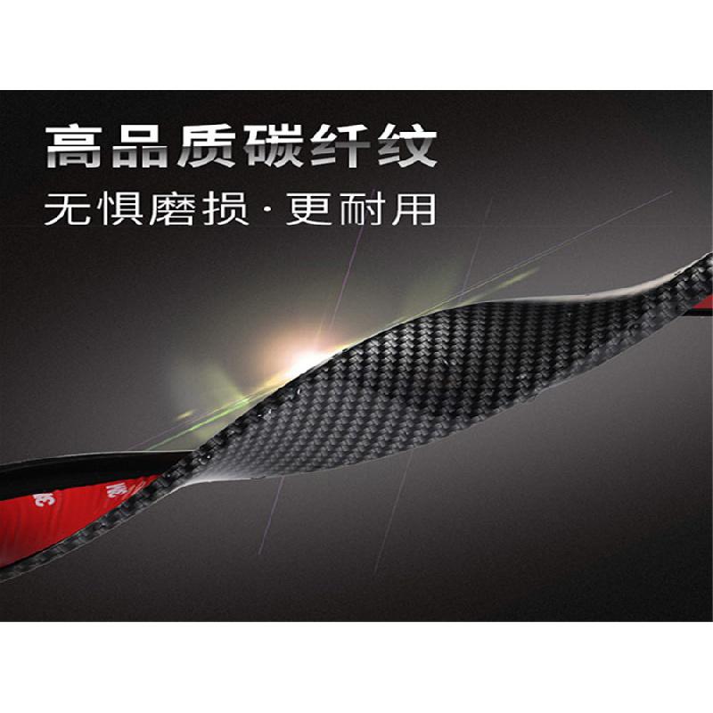 2X 15M Car Fender Flare Extension Wheel Eyebrow Moulding Protector Carbon Fiber
