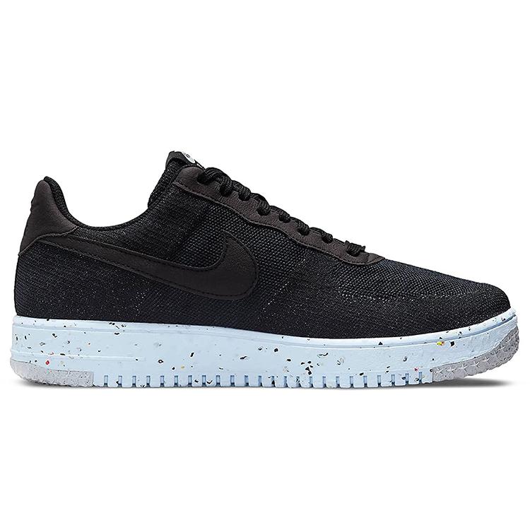 Nike Air Force 1 Low Crater Flyknit Black Chambray Blue DC4831-001