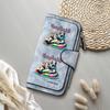 Cute Rhino Printed Long Wallet Fashion Casual Portable Large Capacity Card Holder Daily Use Purse