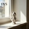 Dekoracja Rzeźbiarska na Toaletkę Drukowana 3D Minimalistyczna Statua Kobiety, Abstrakcyjna Bez Twarzy Stylowa Ozdoba Kawowa, Rzeźba Artystyczna na Biurko Dom Elegancki
