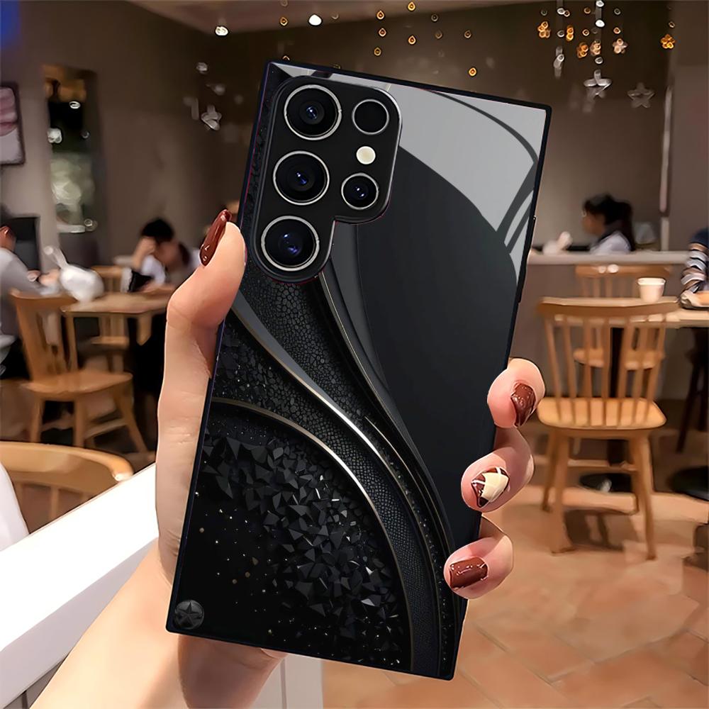 Creative Texture glass Phone Case For Samsung Galaxy S26 S25 S24 S22 S23 Ultra S21 S20 Plus 5G Frosted Non-Slip Full Cover