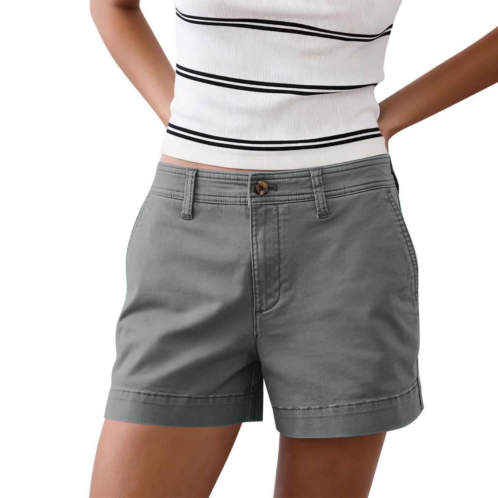 Women s Casual, Loose, -color, Pocketless Shorts XXL