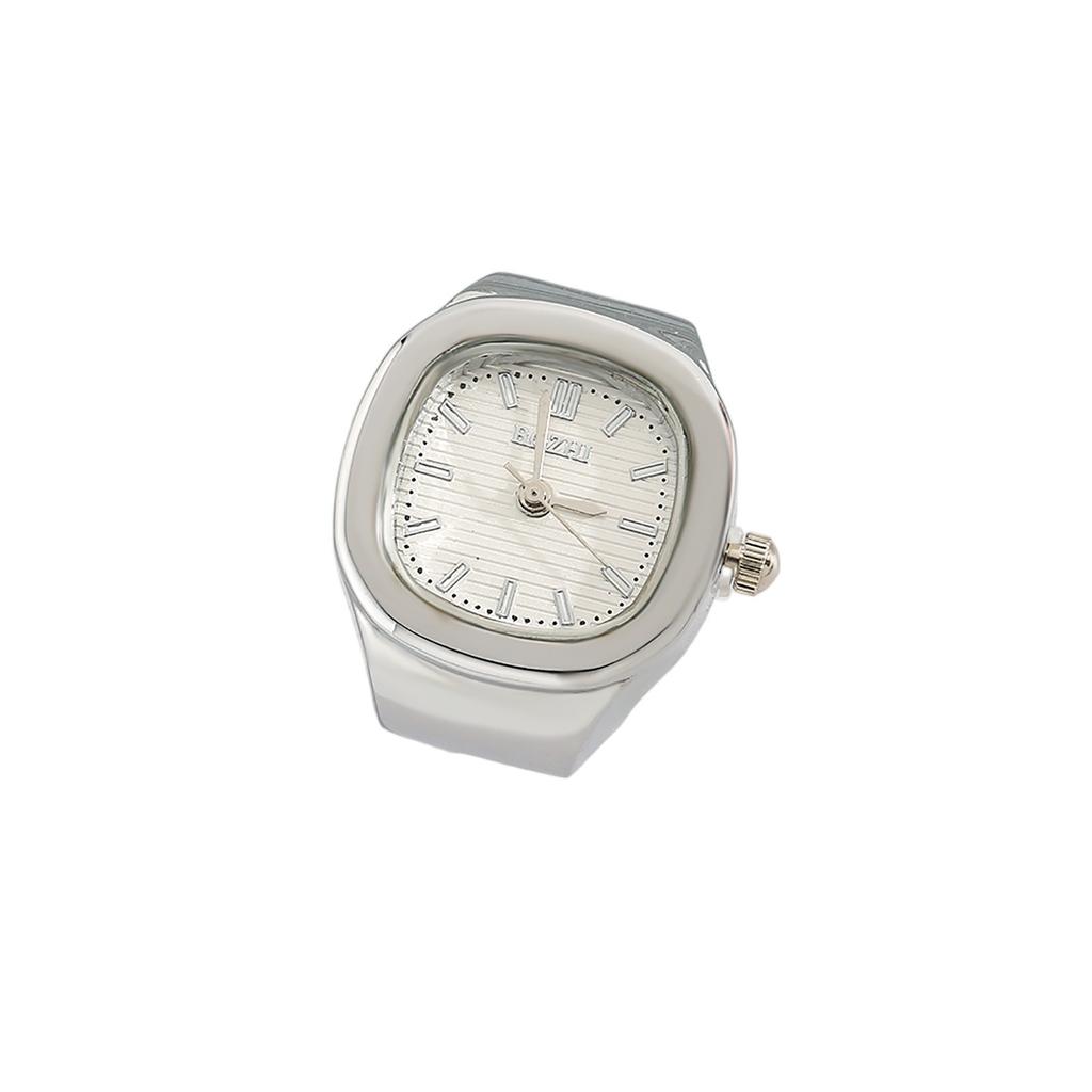 Creative finger ring watch mini quartz watch adjustable time watch ring simple stylish punk watch ring personalized mini clock 1