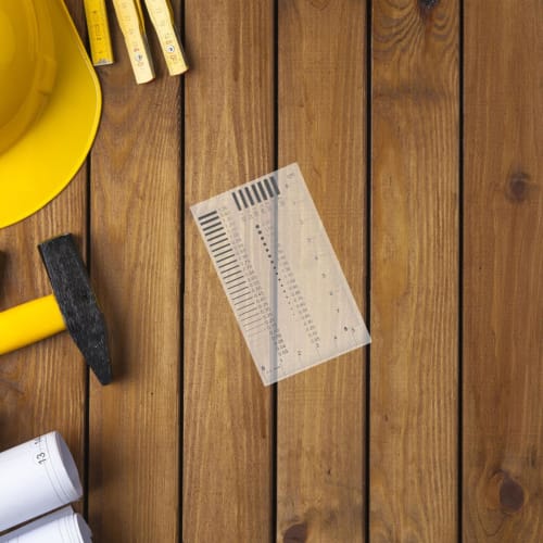 BUGUUYO Badge Gauge Transparent Ruler, Crack Monitoring Ruler, Crack Gauge, Area Measuring Device, Plastic