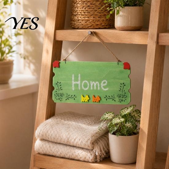 Writable Door Plaque Sign for Pet Shops And Homes, Chalkboard Surface Decorative Plaque, Retro Style Wooden Hanging Wall Decor Customizable