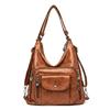 Vintage Women Shoulder Bag Fashion PU Leather Messenger Bag Designer Purse Large Capacity Handbag Travel Bag