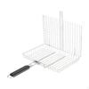 Barbecue Grill Basket with Removable Handle Foldable Portable Net BBQ Tool Stainless Steel for Party