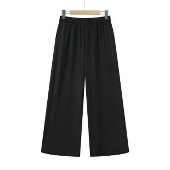 

Mom s High Waist Elastic Pants - Spring/Fall Style for Middle-aged & Elderly Women, Plus Size, Loose Fit, Casual Long Pants 2XL чорний
