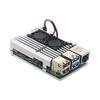 Raspberry Pi 4B/3B+ Robustes Aluminiumgehäuse mit Dual-Lüfter-Kühlkörper