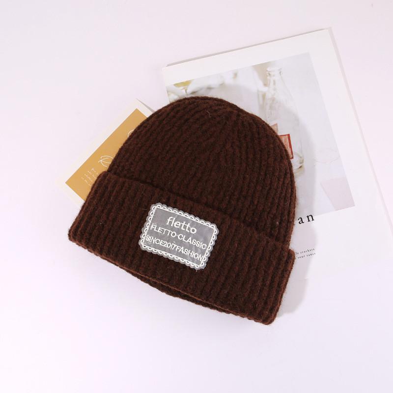 Fashion Letter Knit Hat With Warmth And Windproof Protection For Autumn Winter Fashion
