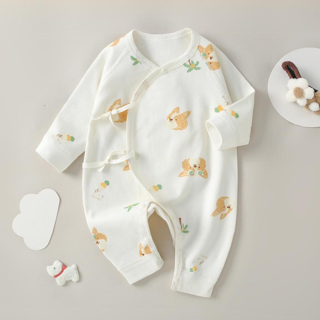 Newborn Baby Jumpsuit - Pure Cotton, Spring & Autumn, 0-6 Months, Base Layer & Crawling Rompers.