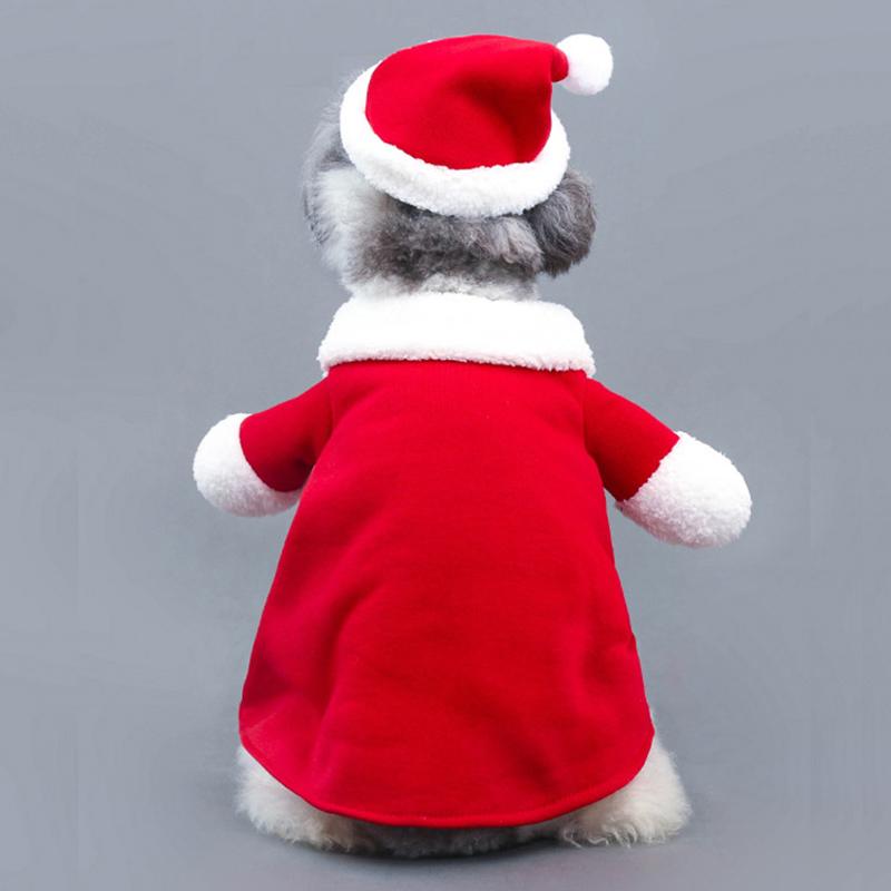 Weihnachts-Hundekleidung Lustiges Haustier-Cosplay Weihnachtsmann-Outfits Für Kleine Hunde Katzen Neujahrsparty Yorkshire Chihuahua Mops Kostüme