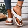 Fashion Ladies Shoes New Summer Open Toe Women's Slippers Outdoor Metal Decoration Platform Wedge Sandals Plus Size Daily Casual Slipper