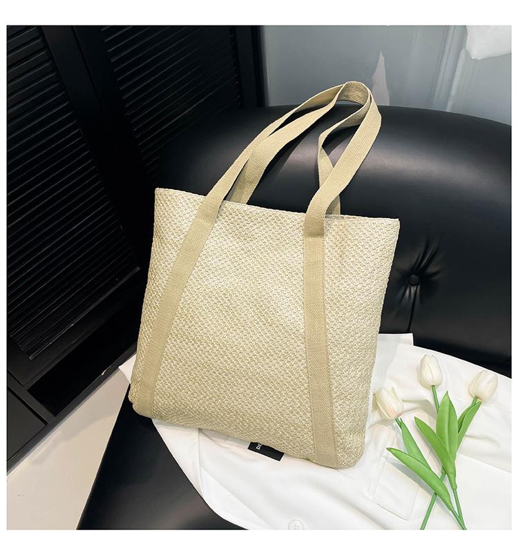 

Модная женская пляжная сумка большой вместимости, сплетенная из соломы с бахромой, плетеная ручная сумка-тоут для ношения под мышкой для женщин хаки