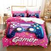 Pink Star Gamepad pattern Bedding Set Twin Full Size Comforter Sets Bed Sheets Set Bedding Set Bedroom For Home Decor for girls