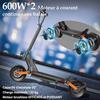 JOYOR S8S - Elektrická koloběžka - Dva motory 1200W - baterie 48V 26Ah - Max 55 km/h - Dojezd 75 km - 10'' pneumatiky - Černá