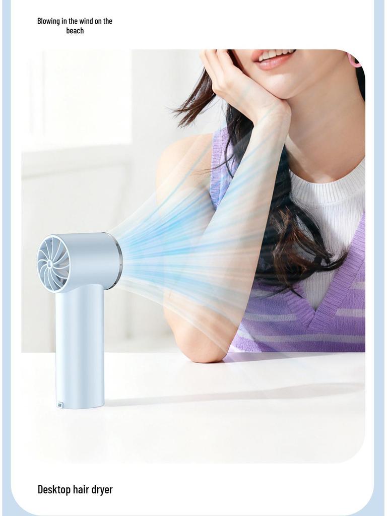 Macaron Color T72 Handheld Ice Pack Fan: Long-Lasting Battery, Powerful Turbine, High-Speed Cooling