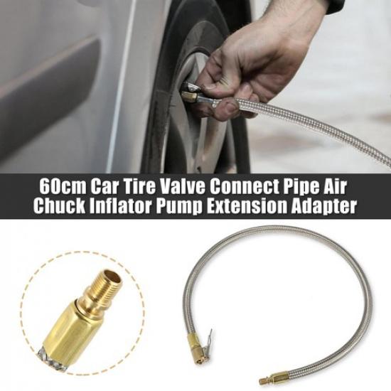 60cm 24  Tire Air Inflator Hose Adapter Extension Hose for Car Quick Connect