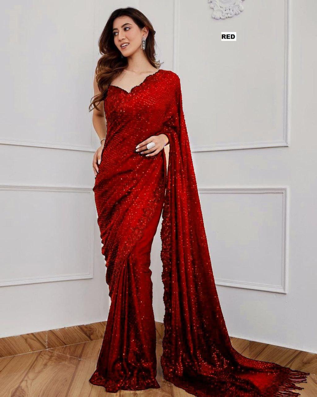 New Launch Heavy Designer Georgette Saree
