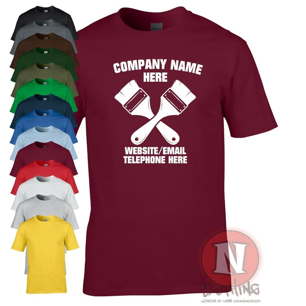 Decorators and house painters custom t-shirt personalise your company details