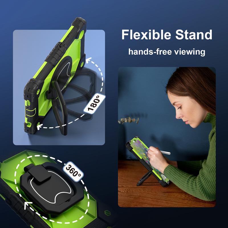 Silikon+PC Tragbare Tablet-Hüllen für Samsung Galaxy Tab A9/A11 Plus A9/A11+ A7 Lite Hülle für iPad 10/11/12. Pro Air mini6/7 Abdeckung Drehbarer Ständer