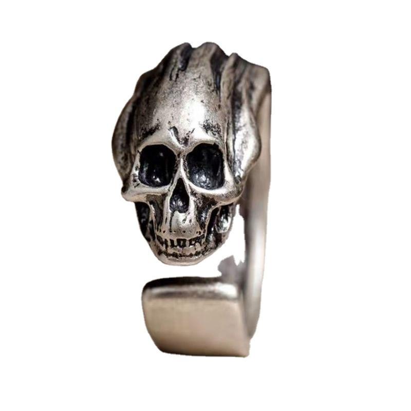 

Skull Ring Retro Accessories Trendy Men s Punk Skull Claw Ring Animal Claw Bamboo Ghost Head Ring one size(US size 6-13)