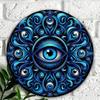 Evil Eye Mandala Metal Tin Sign Wall Art Decor for Home Bar Cafe Garage
