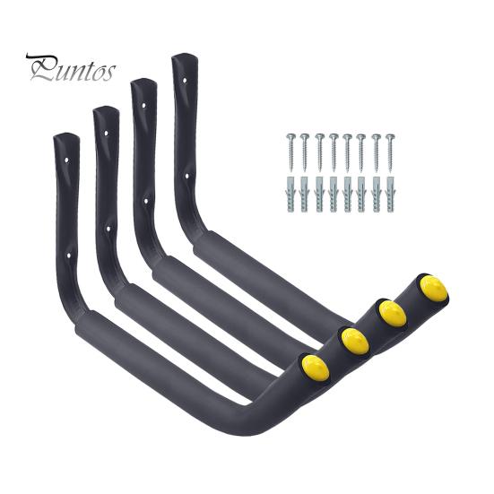 1/2/4 Stuks Heavy Duty Garagehaak 100 lbs Wandmontage Metalen Gereedschapshanger Kajaks Fiets Ladder Tuin Elektrisch Gereedschap Organizer Hangend Opbergrek