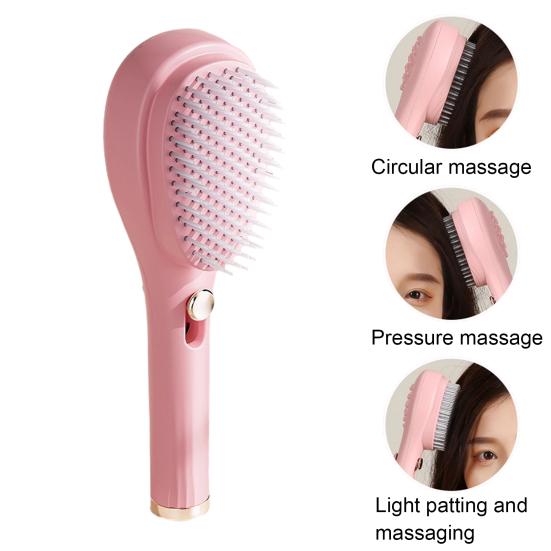 Retractable Self-Cleaning Hair Brush Scalp Massage Anti-static Air Cushion Comb Portable Travel Men Women Hair Detangling Styling Brush
