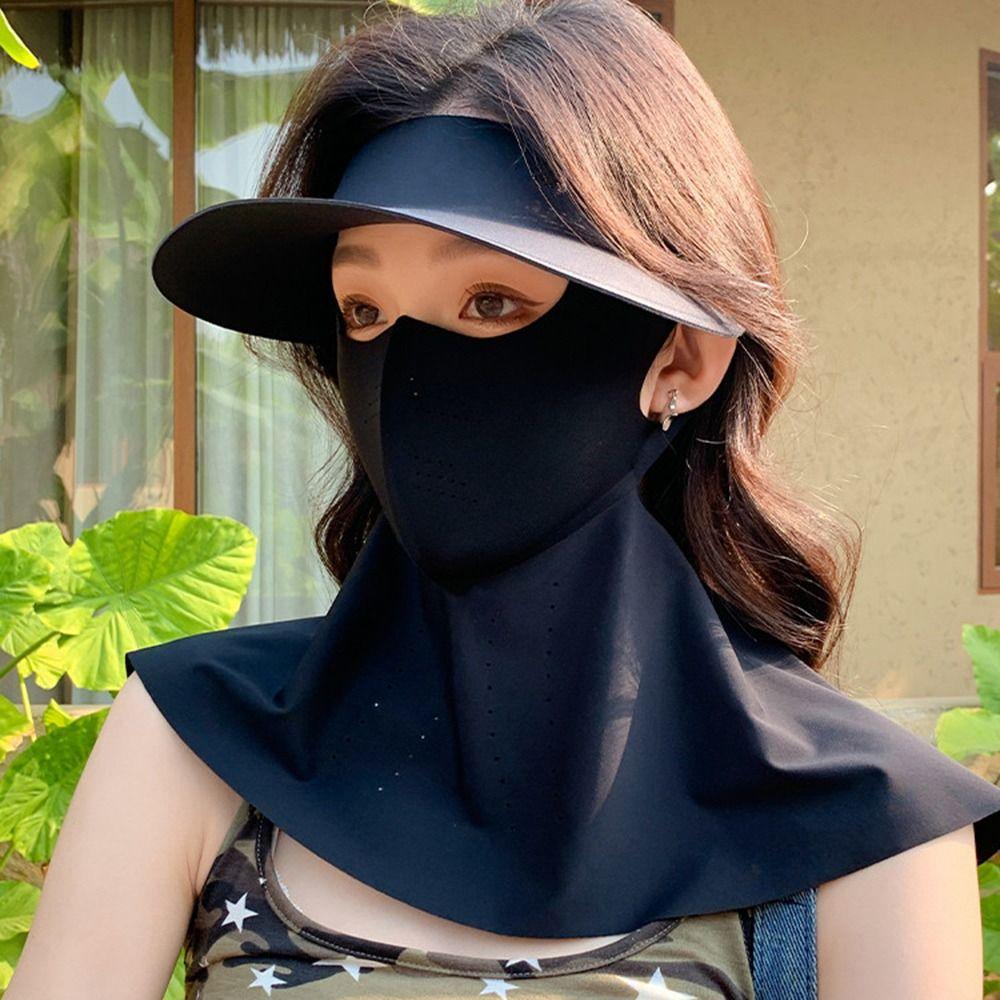3D Breathable Sun Protection Mask Ice Silk Sunshade Face Mask Fashion Anti-UV Neck Scarf  Cycling
