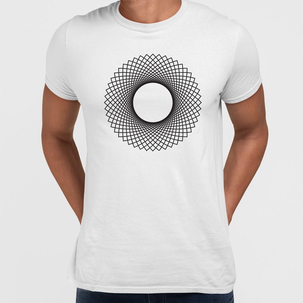 Modern Geometric Elements Line Dots Shapes Printed Tshirt L