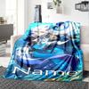 Customiz Name Personality Genshin Impact Navelette Blanket Soft &Warm Sofa Office Bed Travel Lunch Break Blanket, Gift Suitable All Seasons