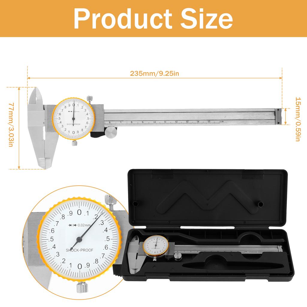 Stainless Steel Vernier Calipers High-precision Home Woodworking Inner and Outer Diameter Caliper Step Depth Measurement Tools