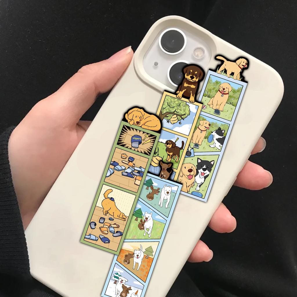 30PCS Dog World Bookmarks Nostalgia Reading Laptop Luggage Book Cofoer Graffiti Community Dormitory Scrapbooking Bookmarks