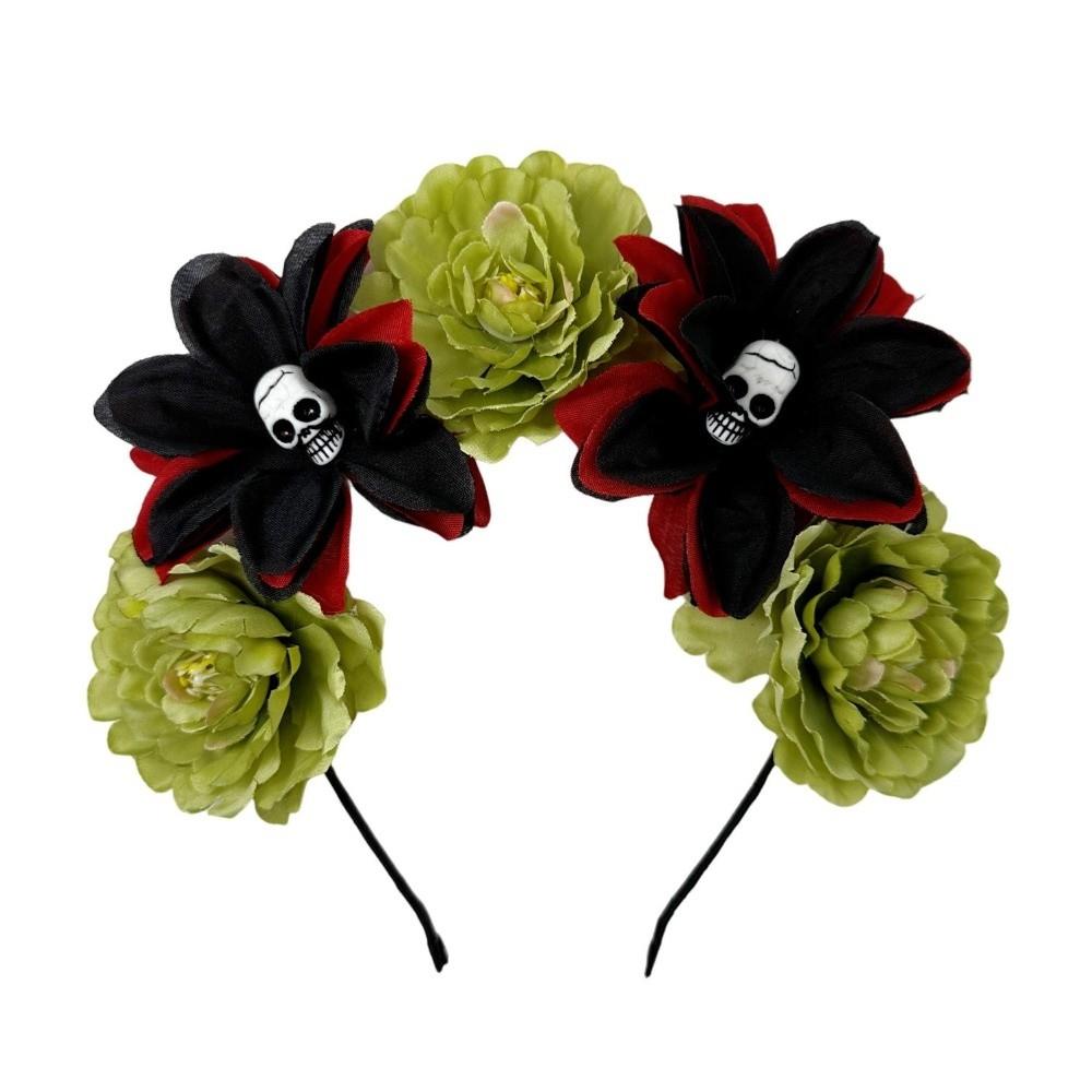 Halloween Decor Halloween Hair Hoop Simulation Flower Gothic Flower Hairband  Party
