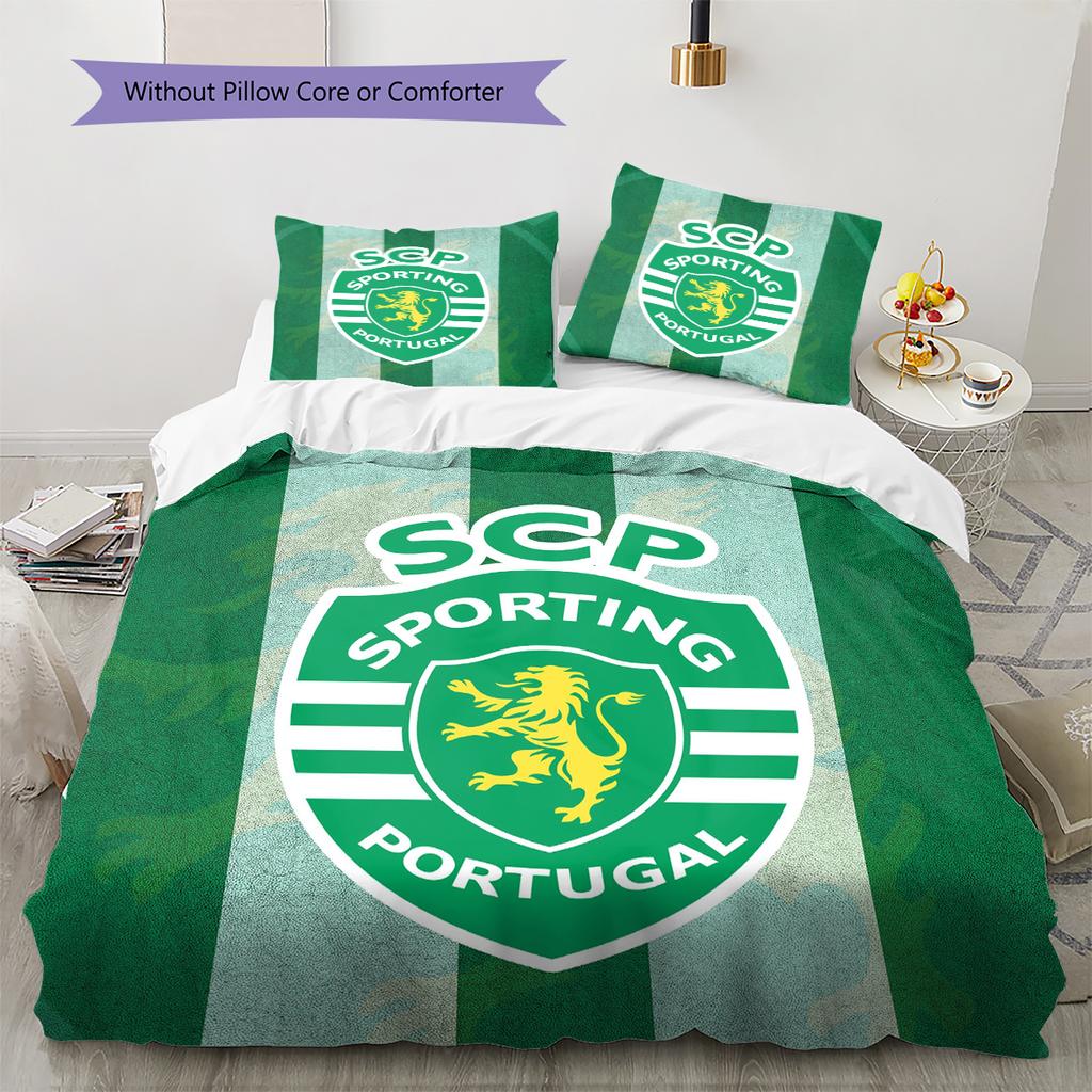 sporting fc Pattern Bedding Home Decoration Birthday Gift (1 * duvet cover + 2 * pillowcase, without core)