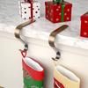 New Year Shelf Metal Grips Garland Hanger Mantel Hooks Christmas Stocking Holders Stockings Clip