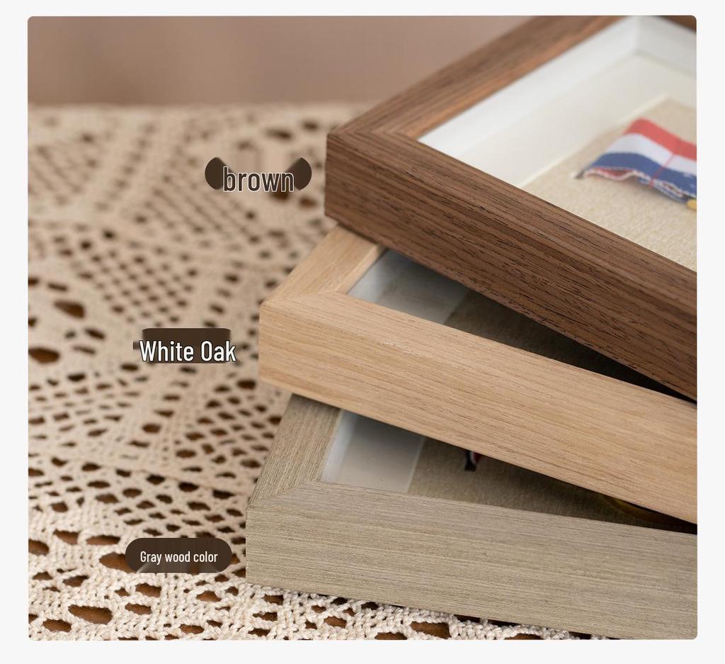 Wooden Medal Frame & Display: Marathon Tag Holder and Decorative Picture Frame