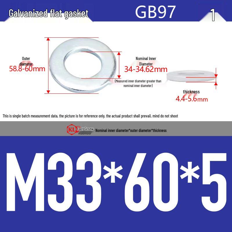 Galvanized Hex Nuts, Flat Washers, Spring Washers in M2-M48, Blue and White Zinc Coated