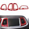 4pcs For Dodge Challenger 2015 2016 2017 2018  Center Console Air Condition Outlet Vent Cover Trims Car Interior Accessories