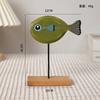 Wooden Fish Statue Nordic Colorful Handmade Ornament Modern Home Decor For Living Room Bedroom Office Desktop Art Gift Figurine