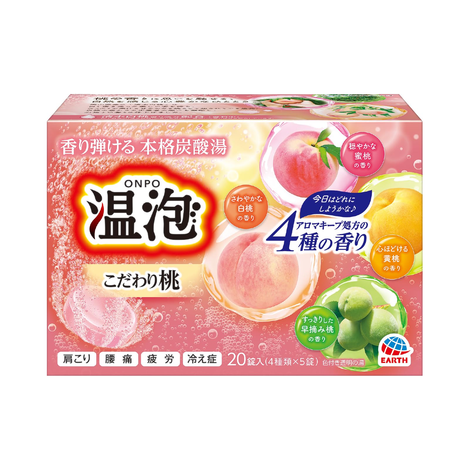 

Earth Pharmaceuticals Onpa Peach Carbonated 20 Tablets Bath,