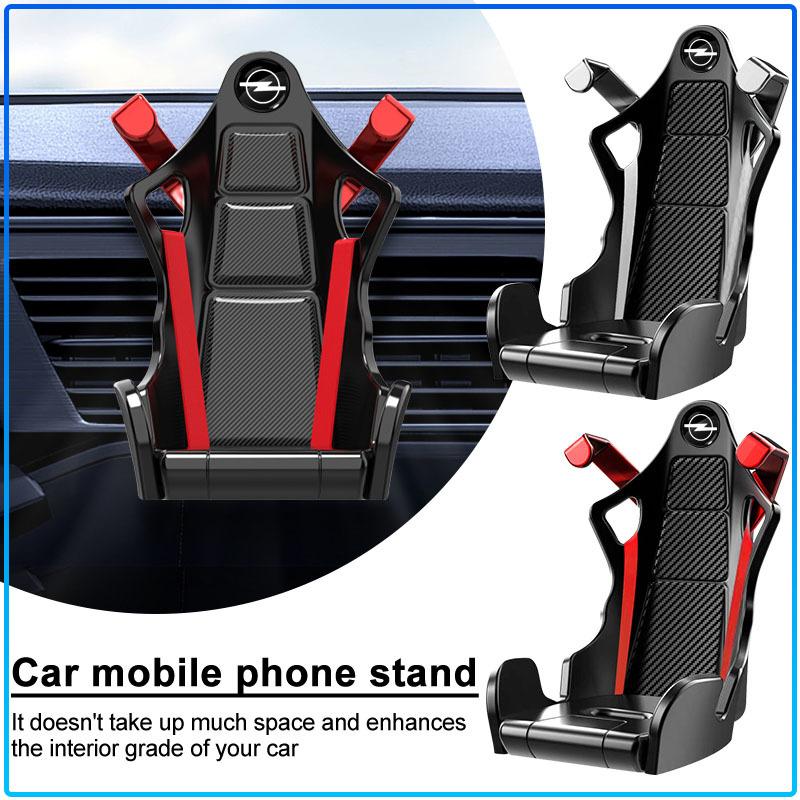 Racing Seat Style Car Phone Holder Emblem Air Vent Gravity Mount Auto Cell Phone Stand For Opel Astra C G H Insignia J K Zafira B Corsa Vectra C Corsa